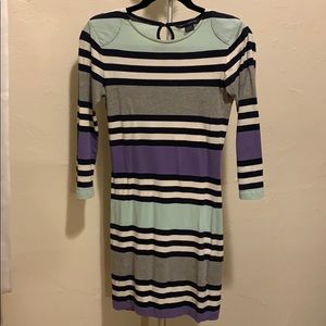 FRENCH CONNECTION Tight fit and soft striped dress